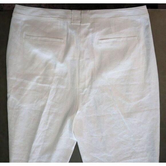 A.L.C. Women's Sz 14 Ecru Off-White Tommy Straight-Leg High-Waisted Pants $450 - Picture 6 of 9